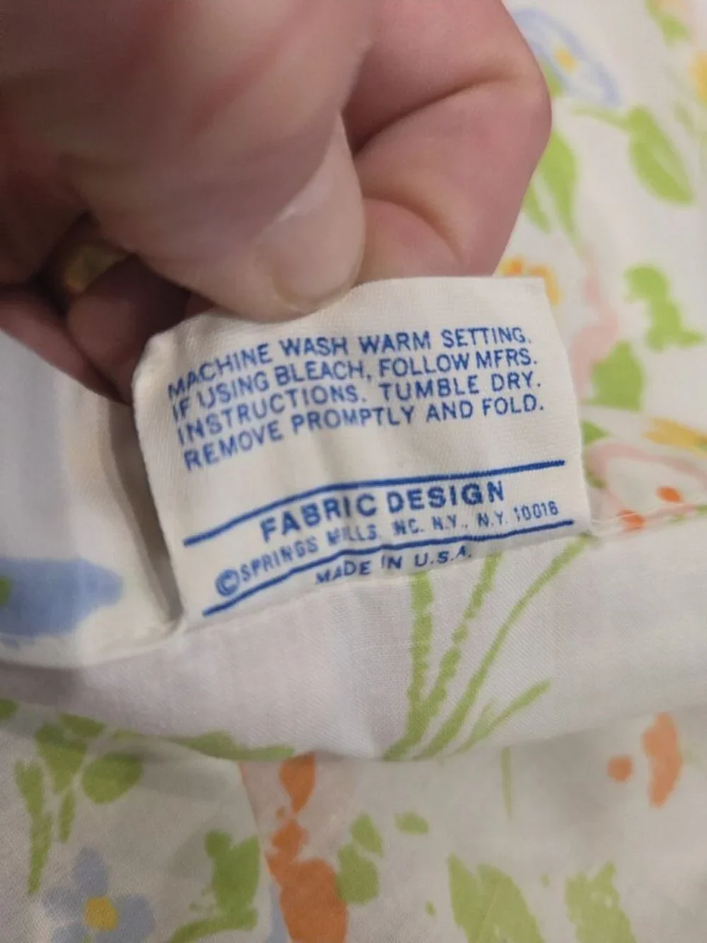 Vtg Springmaid Wondercale Twin Flat Sheets Set of 4 + Pillowcase Floral